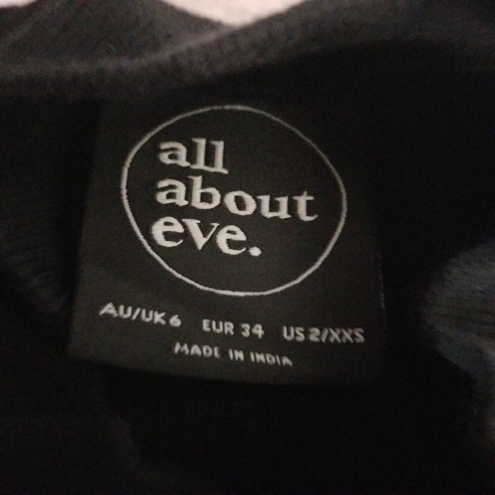 All About Eve Dress Size 2 Minimalist Goth Whimsygoth Long Sleeve LBD - Picture 8 of 11